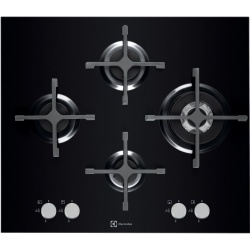 Plita incorporabila Electrolux Design X-line EGT6343LOK, Gaz, 4 Arzatoare, Aprindere electrica, Sticla Neagra