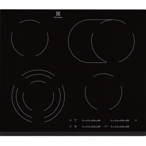 Plita incorporabila Domino Electrolux EHF3920BOK, Vitroceramica, 2 zone gatit, 30 cm, Sticla neagra