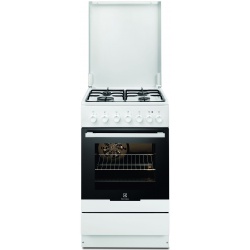 Aragaz mixt Electrolux EKK52550OW, 4 Arzatoare gaz, Cuptor electric, Aprindere integrata, Grill, Clasa A-10%, 50 cm, Alb