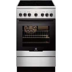 Aragaz mixt Electrolux EKC52550OX, 4 Arzatoare vitroceramice, Cuptor electric, Grill, Clasa A-10%, 50 cm, Inox