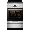Aragaz electric Electrolux EKC54552OX, 4 Arzatoare vitroceramice, Cuptor electric, Grill, Curatare catalitica, 50 cm, Inox