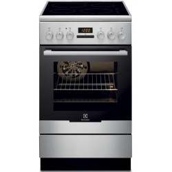 Aragaz mixt Electrolux EKI54550OX, 4 Arzatoare inductie, Cuptor electric, Grill, Curatare catalitica, Clasa A-10%, 50 cm, Inox