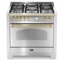 Aragaz Lofra Dolcevita RSG96MFT/CI, 90x60 cm, gaz, 5 arzatoare, grill, aprindere electronica, timer, inox
