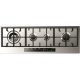 Aragaz Tecnogas P1X66M4VC, 60 cm, gaz, 4 arzatoare, grill, otel inoxidabil