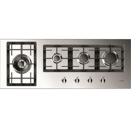 Plita incorporabila Fulgor Milano, QH 1124 G WK X, 112 cm, plita gaz, 4 arzatoare, sistem Stop-Gaz, butoane otel, sticla inox