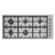 Plita incorporabila Foster Milano 7649000, instalare Q4, gaz, 108cm, 6 arzatoare, aprindere electrica, siguranta gaz, inox