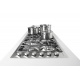 Plita incorporabila Foster Milano 7649000, instalare Q4, gaz, 108cm, 6 arzatoare, aprindere electrica, siguranta gaz, inox