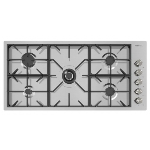 Plita incorporabila Foster Milano 7636000, instalare FT/FTS, gaz, 108cm, 5 arzatoare, aprindere electrica, siguranta gaz, inox