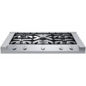 Aragaz Tecnogas P1X66M4VC, 60 cm, gaz, 4 arzatoare, grill, otel inoxidabil