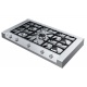 Aragaz Tecnogas P1X66M4VC, 60 cm, gaz, 4 arzatoare, grill, otel inoxidabil