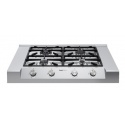 Aragaz Tecnogas P1X66M4VC, 60 cm, gaz, 4 arzatoare, grill, otel inoxidabil