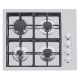 Aragaz Tecnogas P1X66M4VC, 60 cm, gaz, 4 arzatoare, grill, otel inoxidabil