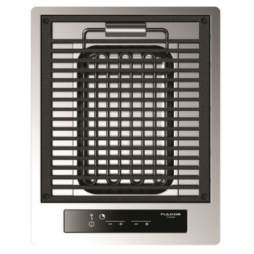 Plita incorporabila Fulgor Milano, CPH 401 BQ TC X, 40 cm, plita electrica, gratar lava stone, timmer, sticla neagra