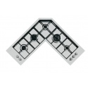 Plita incorporabila Foster 7235042, instalare SF, gaz, 2x 97.2 cm, 4 arzatoare, aprindere electrica, siguranta gaz, inox