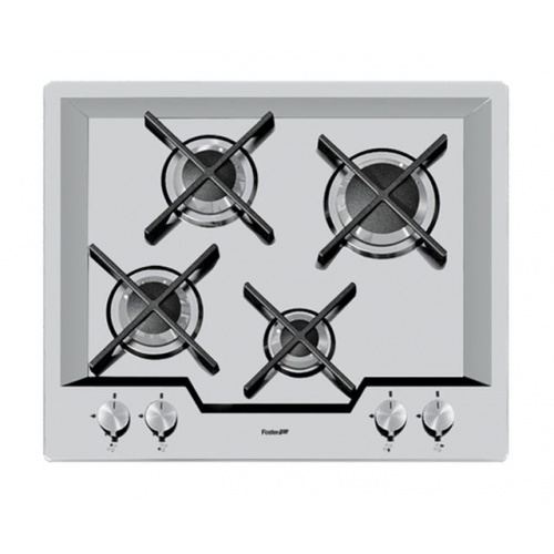 Plita incorporabila Foster KS 7615032, instalare STD, gaz, 59cm , 4 arzatoare, aprindere electrica, siguranta gaz, inox