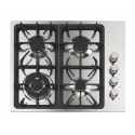 Aragaz Tecnogas P1X66M4VC, 60 cm, gaz, 4 arzatoare, grill, otel inoxidabil