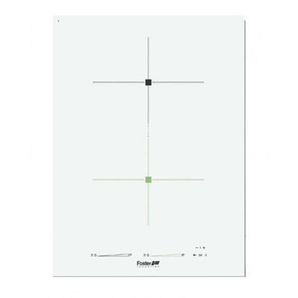 Plita incorporabila Foster S4000 Domino 7341245, instalare Q4/FT, inductie, 38cm, 2 zone de gatit, booster, alba
