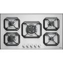 Aragaz Tecnogas P1X66M4VC, 60 cm, gaz, 4 arzatoare, grill, otel inoxidabil