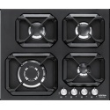 Aragaz Tecnogas P1X66M4VC, 60 cm, gaz, 4 arzatoare, grill, otel inoxidabil