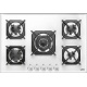 Aragaz Tecnogas P1X66M4VC, 60 cm, gaz, 4 arzatoare, grill, otel inoxidabil