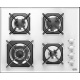 Aragaz Tecnogas P1X66M4VC, 60 cm, gaz, 4 arzatoare, grill, otel inoxidabil