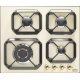 Aragaz Tecnogas P1X66M4VC, 60 cm, gaz, 4 arzatoare, grill, otel inoxidabil