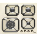 Aragaz Tecnogas P1X66M4VC, 60 cm, gaz, 4 arzatoare, grill, otel inoxidabil
