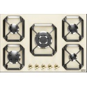 Aragaz Tecnogas P1X66M4VC, 60 cm, gaz, 4 arzatoare, grill, otel inoxidabil