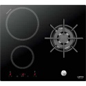Plita incorporabila Lofra Luna, HIN612, 60 cm, plita inductie+gaz, 3 zone gatit, booster, sticla neagra