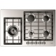 Plita incorporabila Fulgor Milano, QH 765 G WK X, 76 cm, plita gaz, 5 arzatoare, sistem Stop-Gaz, butoane otel, sticla inox
