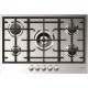 Aragaz Tecnogas P1X66M4VC, 60 cm, gaz, 4 arzatoare, grill, otel inoxidabil