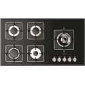 Aragaz Tecnogas P1X66M4VC, 60 cm, gaz, 4 arzatoare, grill, otel inoxidabil