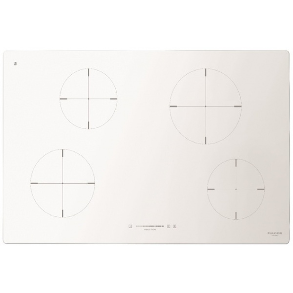Plita incorporabila Fulgor Milano, CH 804 ID TS WH, 80 cm, plita inductie, 4 zone gatit, timmer, sticla alba