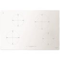 Plita incorporabila Fulgor Milano, CH 804 ID TS WH, 80 cm, plita inductie, 4 zone gatit, timmer, sticla alba