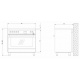Aragaz Lofra RBI66MFT/CI, 60x60 cm, gaz, 4 arzatoare, grill, aprindere electronica, timer, crem