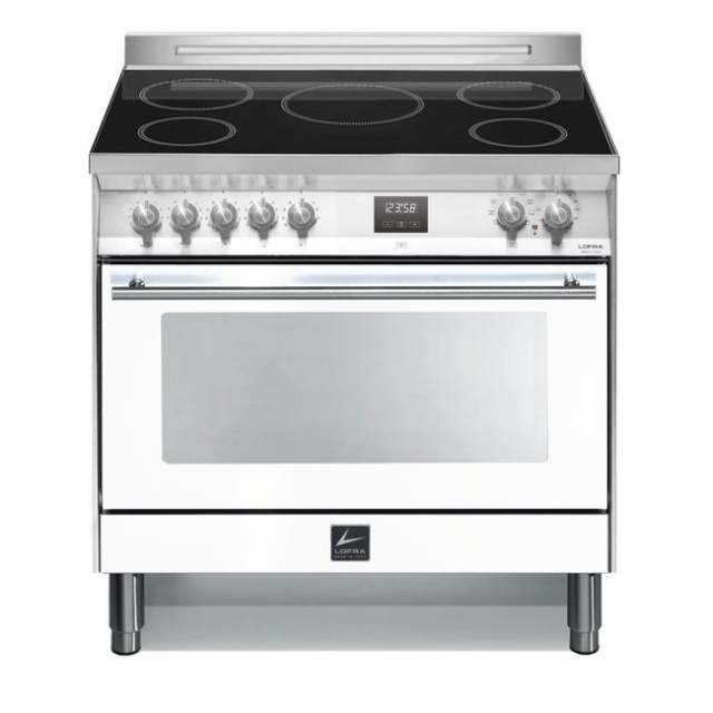Aragaz Lofra VENEZIA PBPG96MFT/5I, 90X60cm, 5 zone cu inductie, cuptor electric , grill, timer, alb
