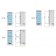 Vitrina Tecfrigo TFGCN 145, cu caseta luminoasa, capacitate 480 L, temperatura -12/-22 ºC, alb