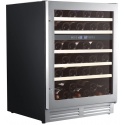 Vitrina de vinuri IOMABE IOW51DDSS, 51 sticle, 2 zone temperatura +5 până la +12 / +12 până la +22 °C, maner + rama usa inox