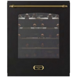Vitrina de vinuri LOFRA Dolcevita ZBRNM24T, 24 sticle, 1 zone temperatura +3 +18 °C, finisaj negru
