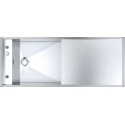 CHIUVETA BUCATARIE BARAZZA MIZU Kasai 1LMZ135 CU PICURATOR / Dublu DREAPTA 130x52, INCASSO, INOX