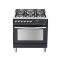 Aragaz Lofra Rainbow PNMG86GVT/C, gaz, 80x60cm, 5 arzatoare, grill electric, timer, aprindere electronica, negru